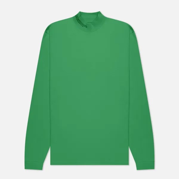 Женский лонгслив PANGAIA Organic Cotton High Neck зелёный, Размер S