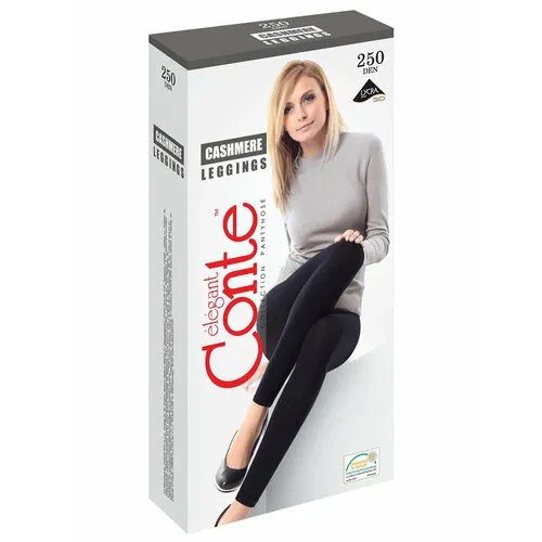 Легинсы Conte elegant CASHMERE Leggings, 250 den, размер 3/M/3-M, черный