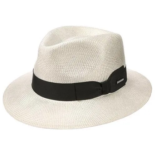 Шляпа федора STETSON, подкладка, размер 55, белый