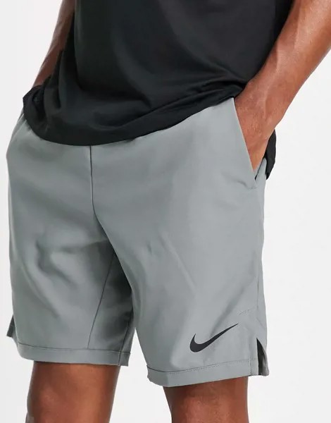 Серые шорты Nike Pro Training Dri-FIT Flex Vent-Серый