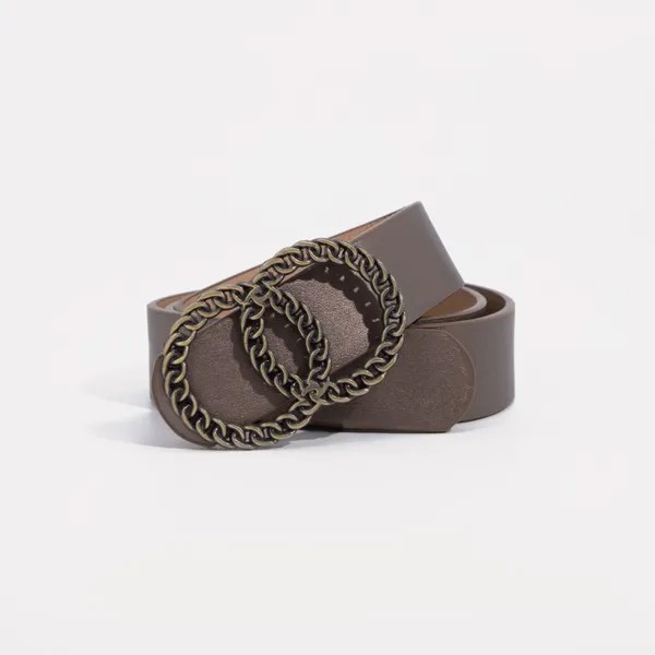 Ремень женский NoBrand 5140483 бронзовый, 110 см