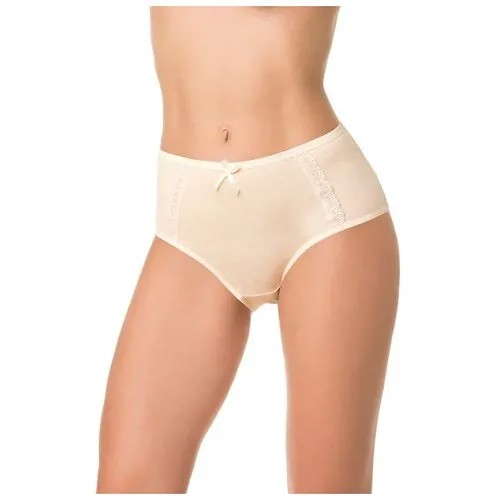 Трусы панти Dentelle, завышенная посадка, размер 4XL/56, белый