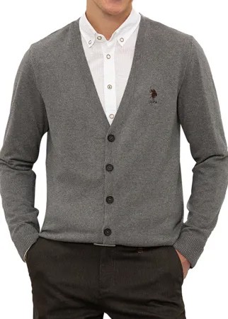 Кардиган мужской U.S. POLO Assn. G081SZ0TH0HENRICO-SK20 серый L
