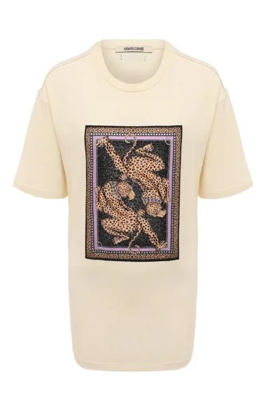 Хлопковая футболка Roberto Cavalli