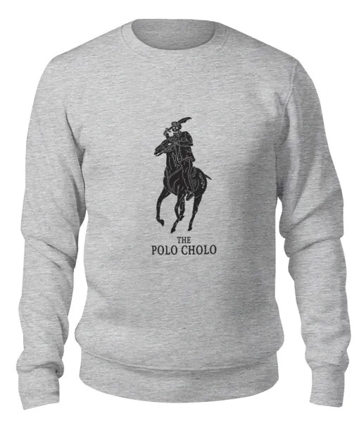 Свитшот унисекс Printio The polo серый S