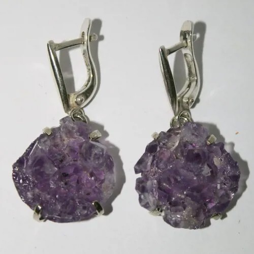 Серьги True Stones, аметист, фиолетовый