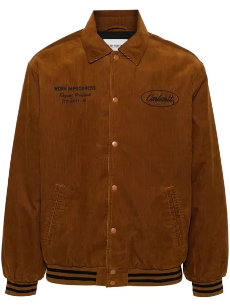 Carhartt WIP бомбер Rugged Letterman, коричневый