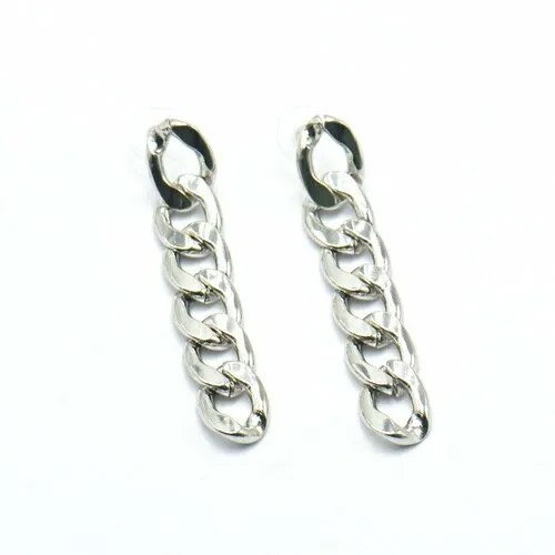 Серьги цепочки Silver WINGS, серебряный