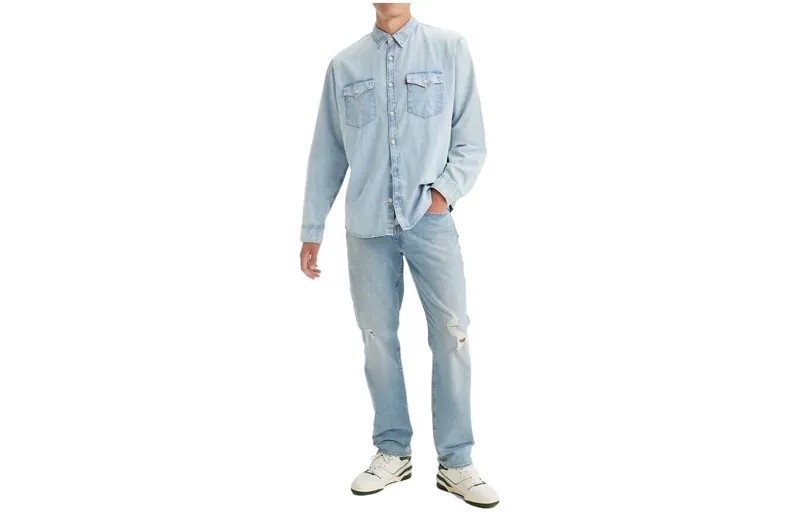 Джинсы мужские небесно-голубые Levi’S, голубой