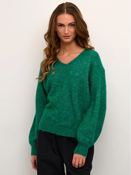 Пуловер свободного кроя Kaffe, зеленый