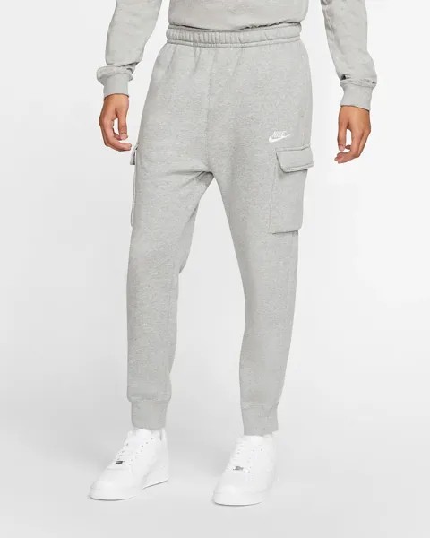 Спортивные брюки мужские Nike M Sportswear Club Fleece Cargo Pants серые M