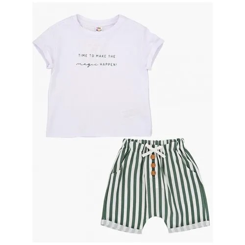 Комплект одежды  Mini Maxi для девочек, легинсы и футболка, повседневный стиль, размер 92, белый
