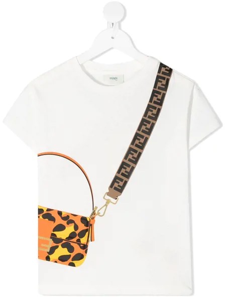 Fendi Kids футболка с принтом