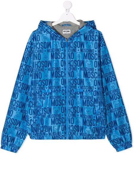 Moschino Kids бомбер с монограммой