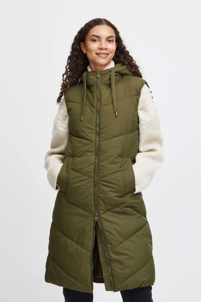 Утепленный жилет b.young Long BYBOMINA WAISTCOAT 6 20813366, зеленый