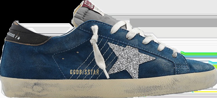 Кроссовки Golden Goose Wmns Superstar Dark Blue Glitter, синий