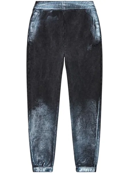 Diesel спортивные брюки с вышитым логотипом, серый