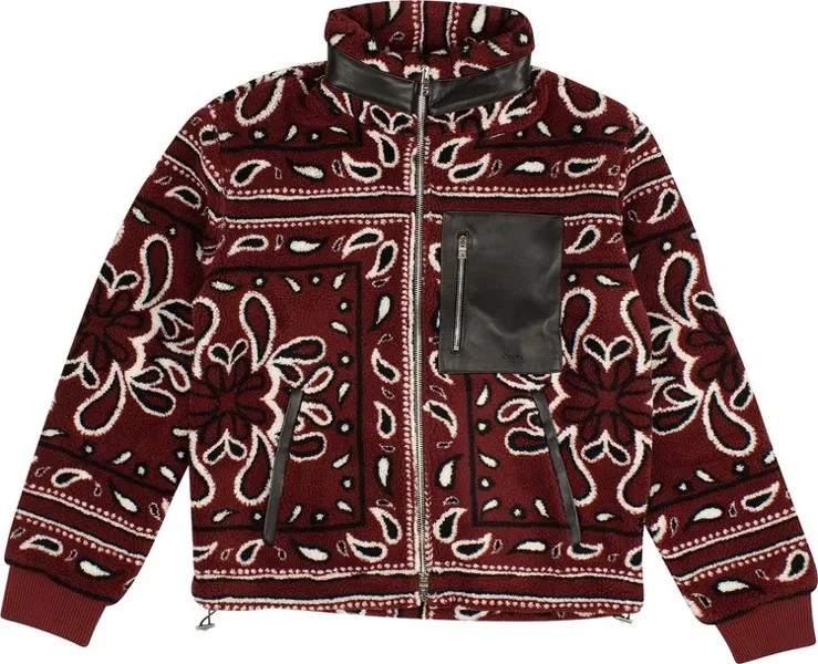 Куртка Amiri Printed Bandana Polar Fleece Jacket 'Red/Black', красный