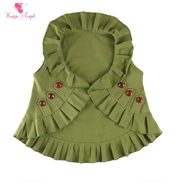 Новое поступление от Kaiya Angel, модные пальто с оборками для девочек, оливковые, зеленые хлопковые куртки для малышей, оптовая продажа 2018, экскл...