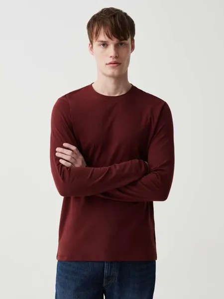 Футболка с длинными рукавами из джерси Ovs, цвет claret red