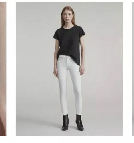 Леггинсы скинни со средней посадкой Rag - Bone, джеггинсы, суперэластичные белые джинсы 25 198 долларов США