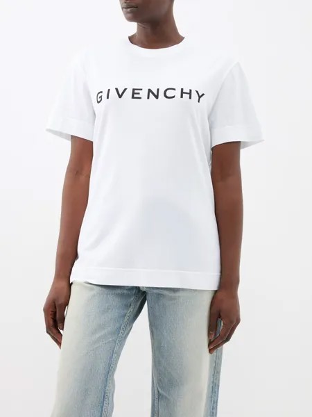 Футболка из хлопкового джерси с логотипом Givenchy, белый