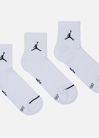 Комплект носков Jordan Jumpman Everyday Max Ankle 3-Pack, цвет белый, размер 38-42 EU