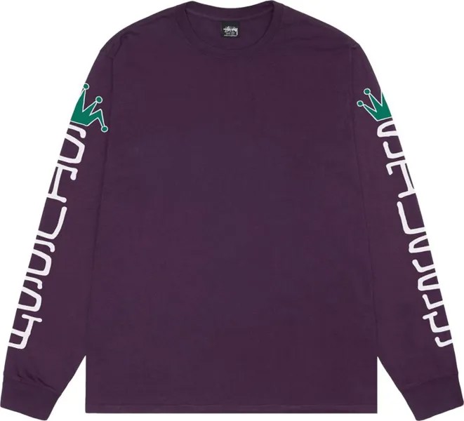 Лонгслив Stussy Pigment Dyed Jumbo 'Purple', фиолетовый