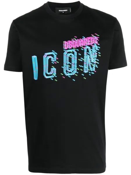 Dsquared2 Icon-print cotton T-shirt, черный