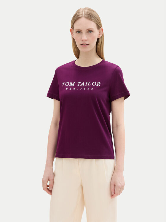 Футболка стандартного кроя Tom Tailor, фиолетовый