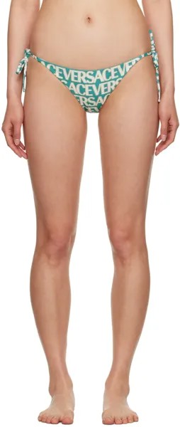 Синие плавки бикини по всей длине Versace Underwear