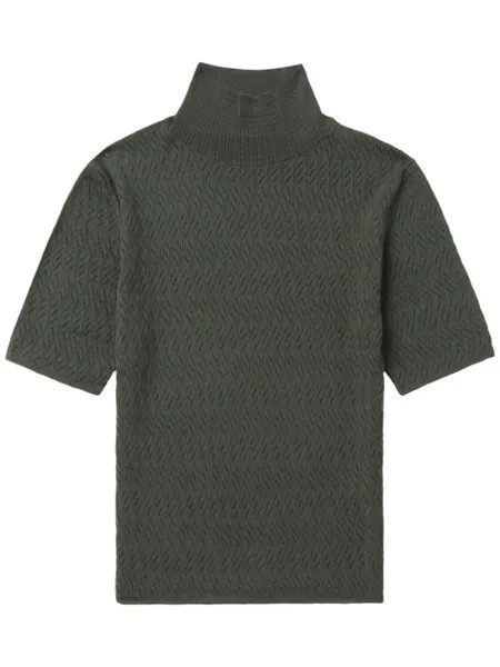 A.P.C. трикотажный топ с воротником-стойкой, зеленый