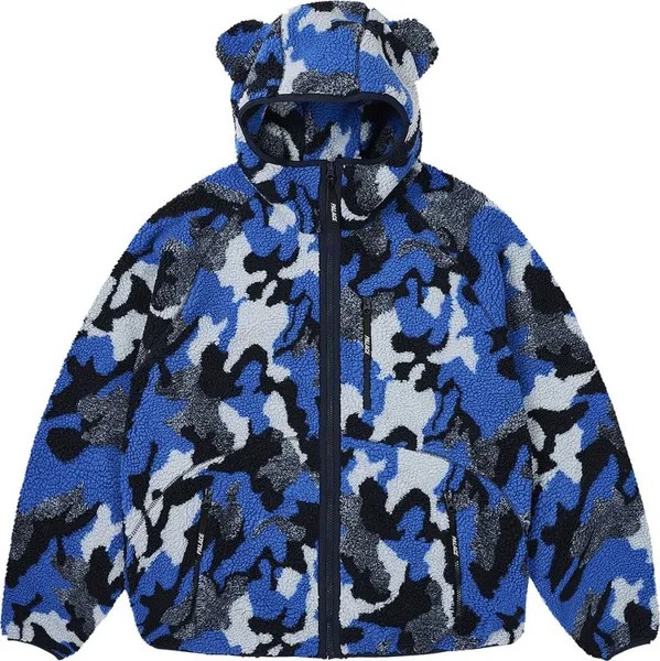 Куртка Palace Teddy Fleece 'Blue Camo', синий