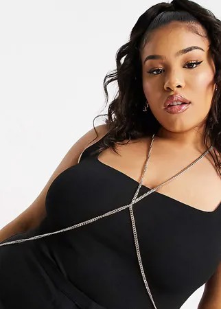 Золотистая цепочка для тела с крупными звеньями ASOS DESIGN Curve-Золотистый