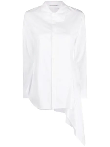 Yohji Yamamoto рубашка асимметричного кроя, белый