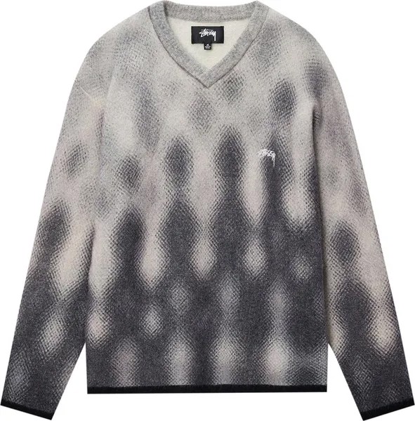 Свитер Stussy Gradient Dot Brushed 'Grey', серый