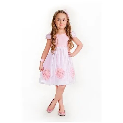 Платье Cascatto, размер 7-8/122-128, розовый