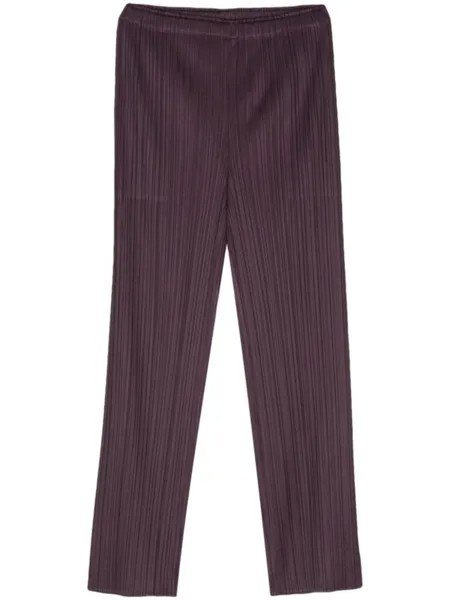 Pleats Please Issey Miyake узкие брюки January со складками, фиолетовый