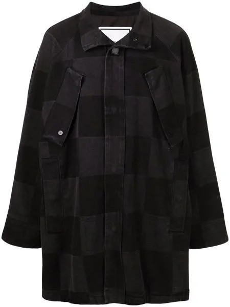 Wooyoungmi однобортное пальто в шахматную клетку