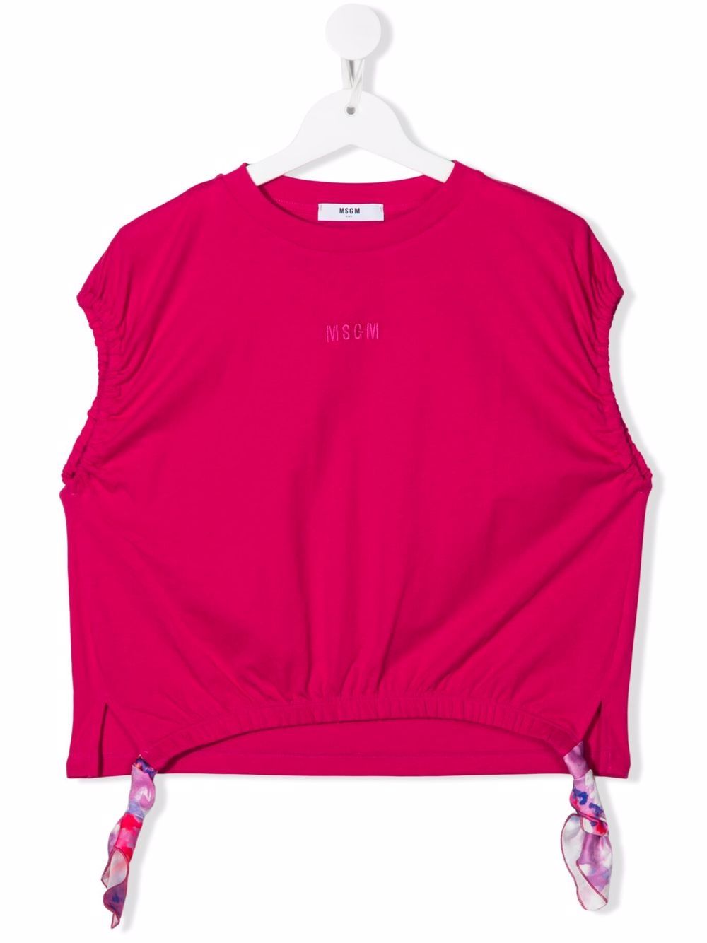 MSGM Kids футболка с короткими рукавами и вышитым логотипом