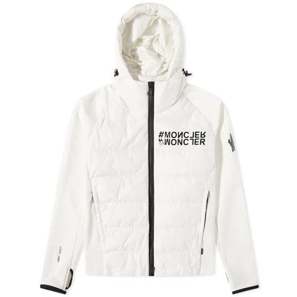 Пуховая вязаная куртка с логотипом Hashtag Moncler Grenoble