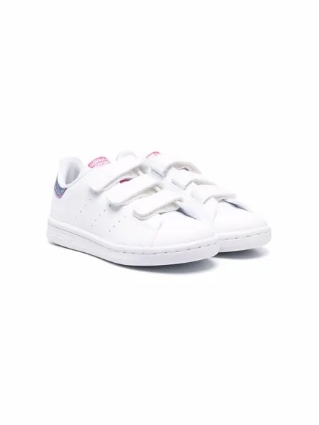 Adidas Kids Stan Smith touch-strap sneakers