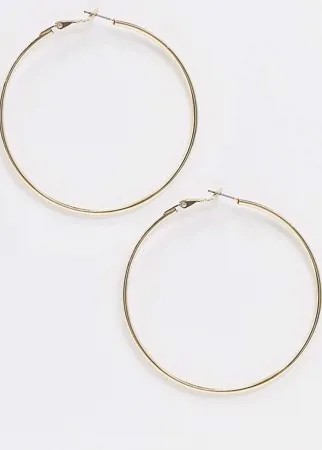Золотистые серьги-кольца French Connection-Золотой