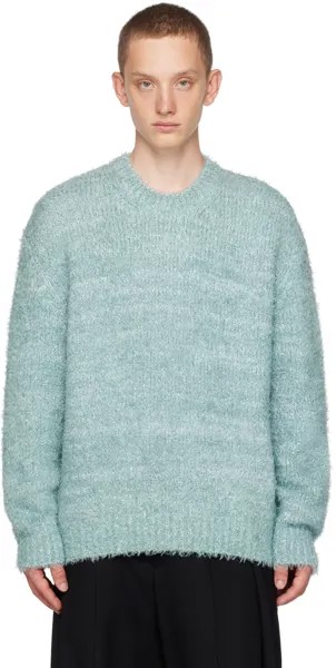 Синий ворсовый свитер Wooyoungmi