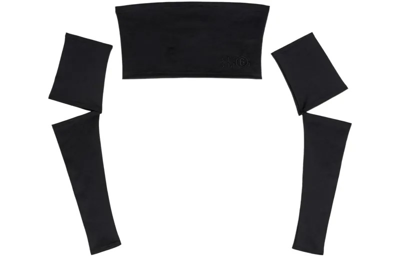 Топ без бретелек женский черный Mm6 Maison Margiela