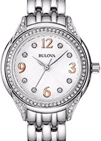 Японские наручные  женские часы Bulova 96L212. Коллекция Crystal Ladies
