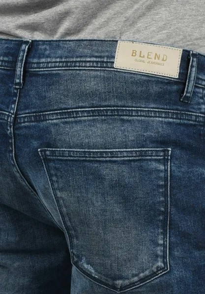 Джинсы узкого кроя LUKKER Blend, темно-синий деним