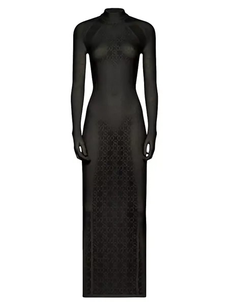 Полупрозрачное платье с логотипом SIMKHAI x Wolford Wolford, черный
