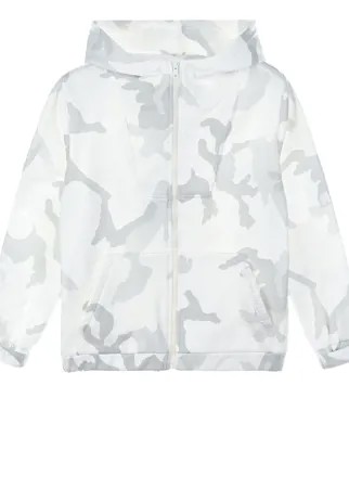 Белая спортивная куртка с камуфляжным принтом Dolce&Gabbana