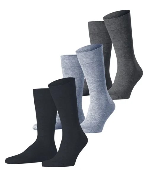 Носки однотонные микс, 3 пары Esprit, мультиколор